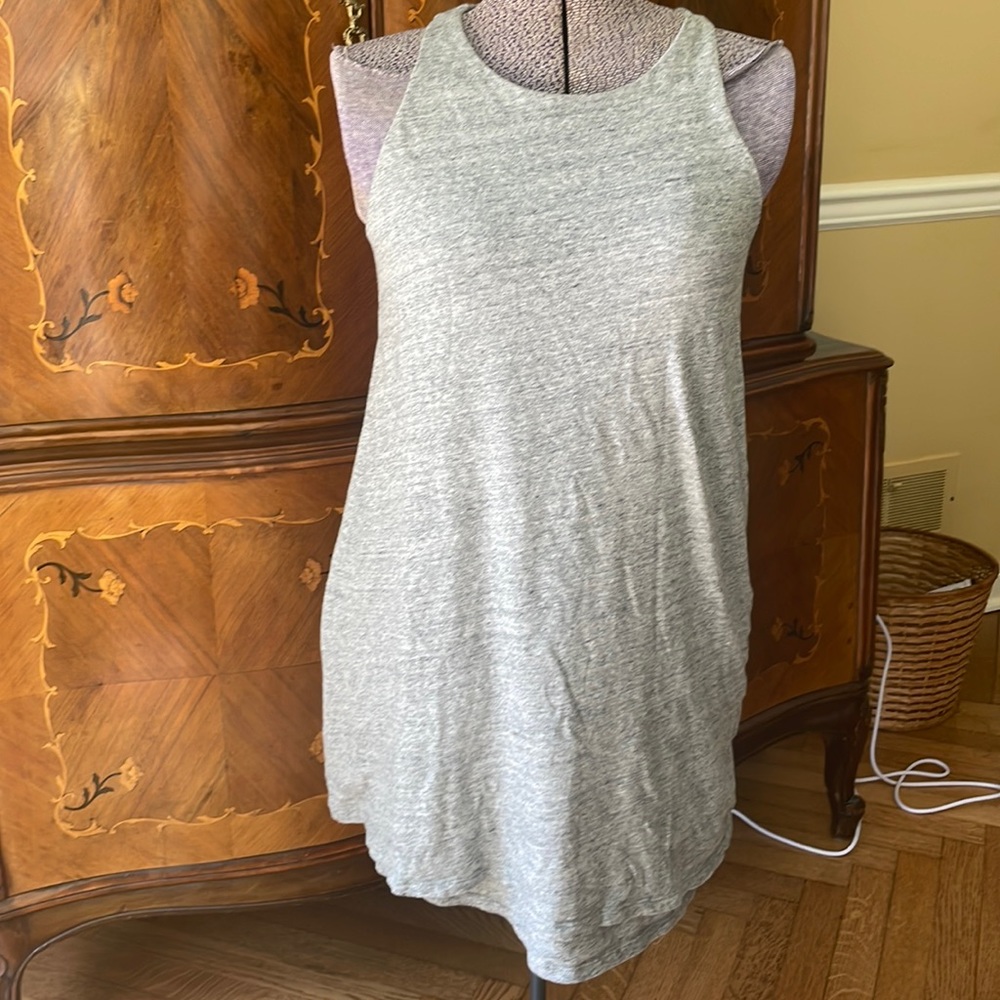 Gap XS heathered grey tank top dress